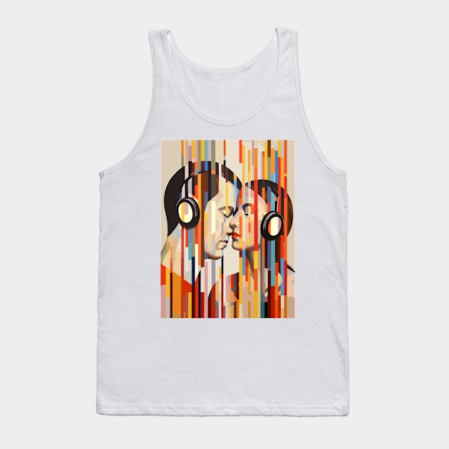 Lost In Music - Music Is Life - Music Lovers Tank Top by Dazed Pig